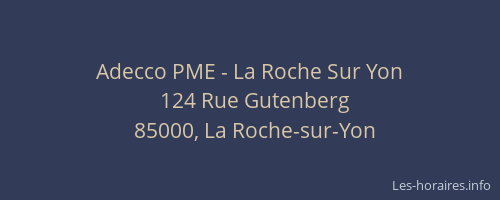 Adecco PME - La Roche Sur Yon