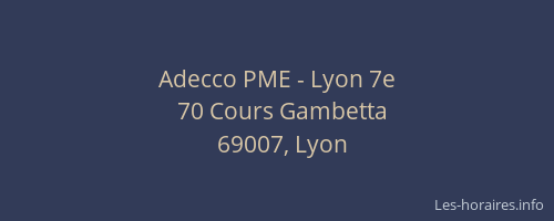 Adecco PME - Lyon 7e