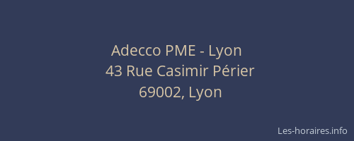 Adecco PME - Lyon