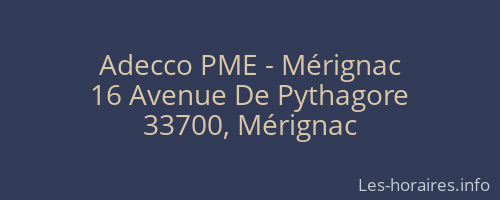 Adecco PME - Mérignac