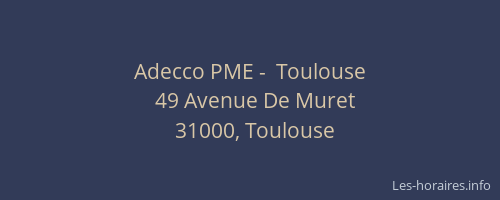 Adecco PME -  Toulouse