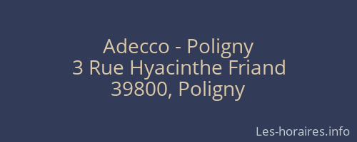 Adecco - Poligny
