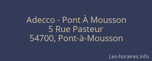 Adecco - Pont À Mousson