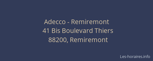 Adecco - Remiremont