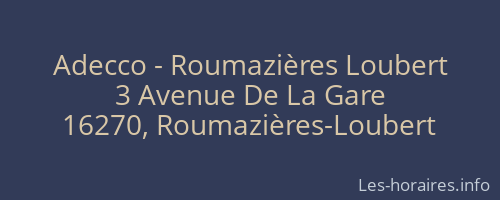 Adecco - Roumazières Loubert