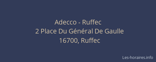 Adecco - Ruffec
