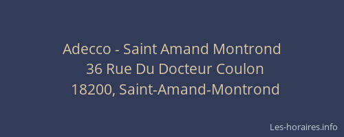 Adecco - Saint Amand Montrond