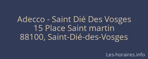 Adecco - Saint Dié Des Vosges
