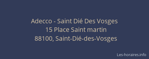 Adecco - Saint Dié Des Vosges