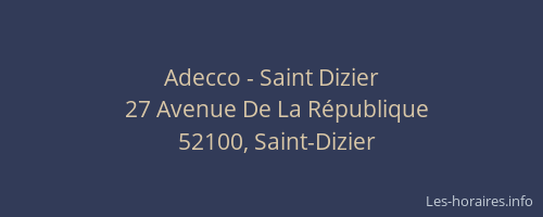 Adecco - Saint Dizier
