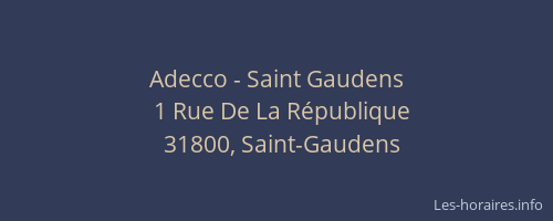 Adecco - Saint Gaudens