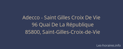 Adecco - Saint Gilles Croix De Vie