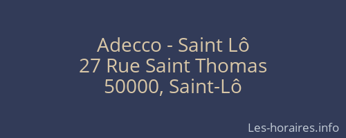 Adecco - Saint Lô