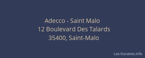 Adecco - Saint Malo