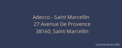 Adecco - Saint Marcellin