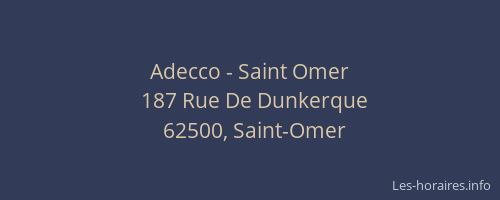 Adecco - Saint Omer