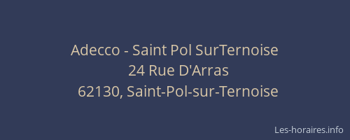 Adecco - Saint Pol SurTernoise