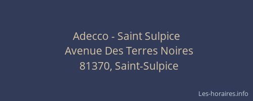 Adecco - Saint Sulpice