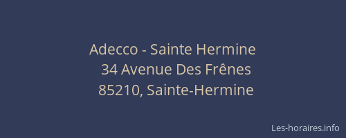 Adecco - Sainte Hermine