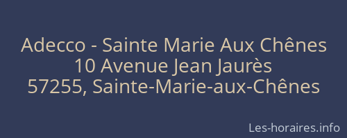 Adecco - Sainte Marie Aux Chênes