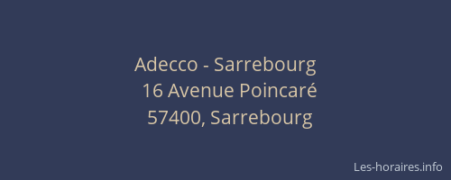 Adecco - Sarrebourg