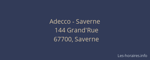Adecco - Saverne