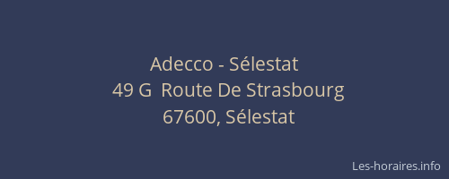 Adecco - Sélestat