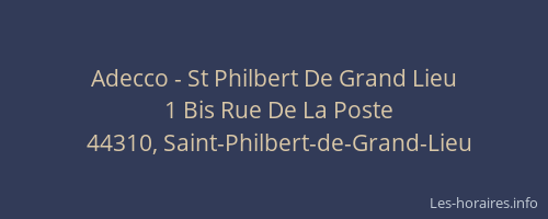 Adecco - St Philbert De Grand Lieu