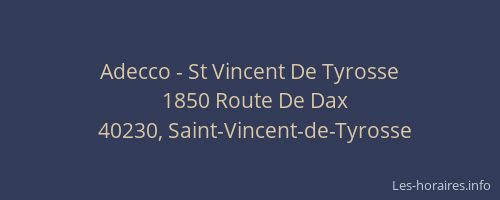 Adecco - St Vincent De Tyrosse