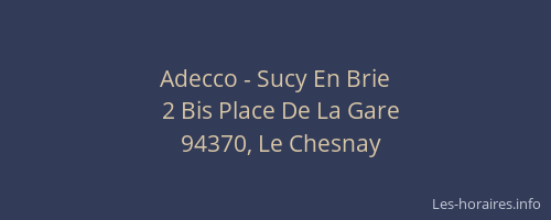 Adecco - Sucy En Brie