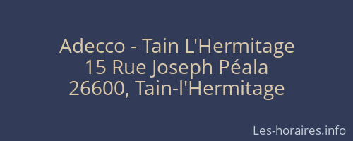 Adecco - Tain L'Hermitage