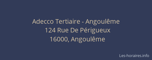 Adecco Tertiaire - Angoulême