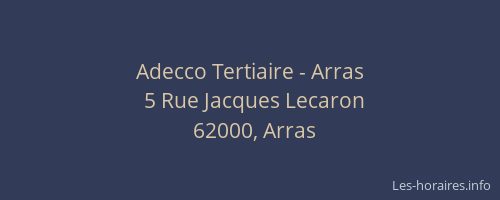 Adecco Tertiaire - Arras