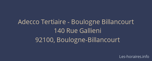 Adecco Tertiaire - Boulogne Billancourt