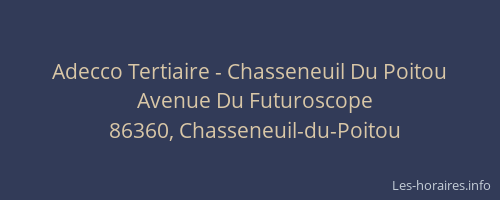 Adecco Tertiaire - Chasseneuil Du Poitou