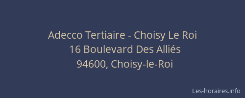 Adecco Tertiaire - Choisy Le Roi
