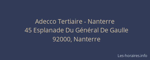 Adecco Tertiaire - Nanterre
