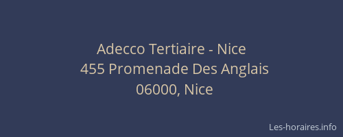 Adecco Tertiaire - Nice