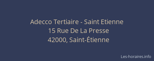 Adecco Tertiaire - Saint Etienne