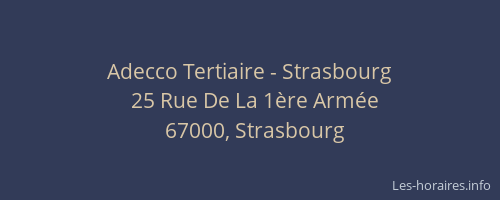Adecco Tertiaire - Strasbourg