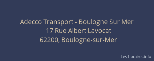 Adecco Transport - Boulogne Sur Mer