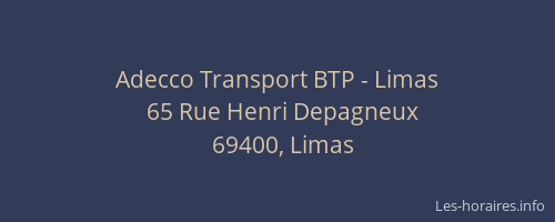 Adecco Transport BTP - Limas