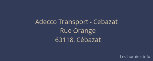 Adecco Transport - Cebazat