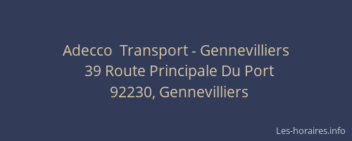 Adecco  Transport - Gennevilliers