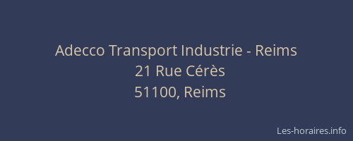 Adecco Transport Industrie - Reims
