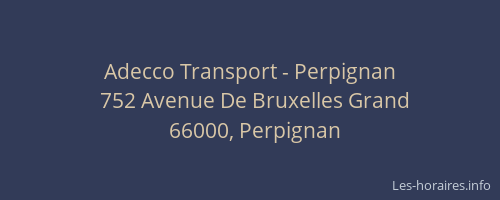 Adecco Transport - Perpignan
