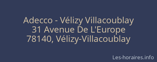 Adecco - Vélizy Villacoublay