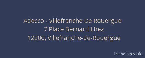 Adecco - Villefranche De Rouergue