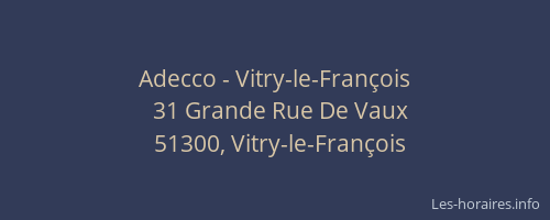 Adecco - Vitry-le-François