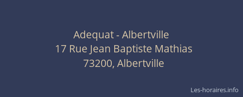 Adequat - Albertville